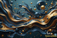 Metallic Fluids in Motion Wallpaper Backgrounds - HD Desktop Wallpaper Background 4k.