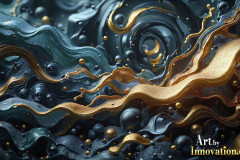 Metallic Fluids in Motion Wallpaper Backgrounds - HD Desktop Wallpaper Background 4k.