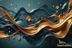 Metallic Fluids in Motion Wallpaper Backgrounds - HD Desktop Wallpaper Background 4k.