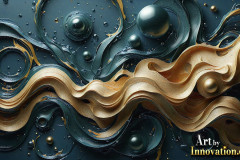 Metallic Fluids in Motion Wallpaper Backgrounds - HD Desktop Wallpaper Background 4k.