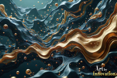 Metallic Fluids in Motion Wallpaper Backgrounds - HD Desktop Wallpaper Background 4k.