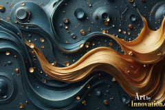 Metallic Fluids in Motion Wallpaper Backgrounds - HD Desktop Wallpaper Background 4k.