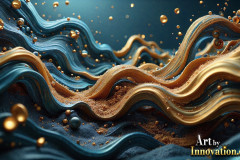 Metallic Fluids in Motion Wallpaper Backgrounds - HD Desktop Wallpaper Background 4k.