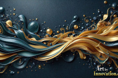 Metallic Fluids in Motion Wallpaper Backgrounds - HD Desktop Wallpaper Background 4k.