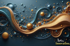 Metallic Fluids in Motion Wallpaper Backgrounds - HD Desktop Wallpaper Background 4k.