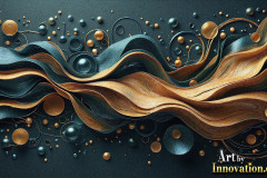Metallic Fluids in Motion Wallpaper Backgrounds - HD Desktop Wallpaper Background 4k.