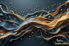 Metallic Fluids in Motion Wallpaper Backgrounds - HD Desktop Wallpaper Background 4k.