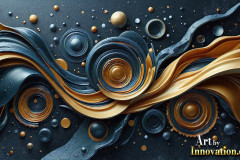 Metallic Fluids in Motion Wallpaper Backgrounds - HD Desktop Wallpaper Background 4k.