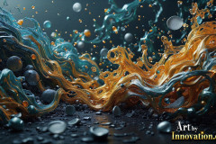 Metallic Fluids in Motion Wallpaper Backgrounds - HD Desktop Wallpaper Background 4k.