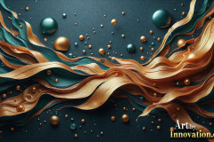 Metallic Fluids in Motion Wallpaper Backgrounds - HD Desktop Wallpaper Background 4k.