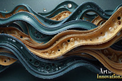 Metallic Fluids in Motion Wallpaper Backgrounds - HD Desktop Wallpaper Background 4k.