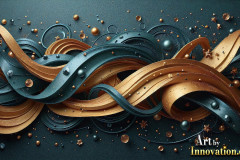 Metallic Fluids in Motion Wallpaper Backgrounds - HD Desktop Wallpaper Background 4k.