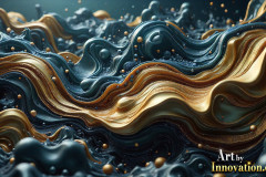 Metallic Fluids in Motion Wallpaper Backgrounds - HD Desktop Wallpaper Background 4k.