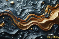 Metallic Fluids in Motion Wallpaper Backgrounds - HD Desktop Wallpaper Background 4k.