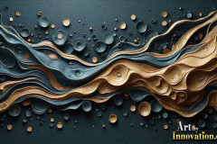 Metallic Fluids in Motion Wallpaper Backgrounds - HD Desktop Wallpaper Background 4k.