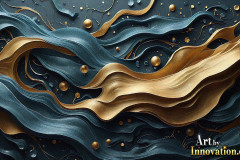 Metallic Fluids in Motion Wallpaper Backgrounds - HD Desktop Wallpaper Background 4k.