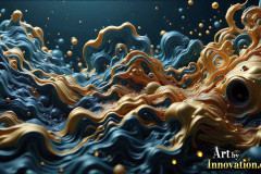 Metallic Fluids in Motion Wallpaper Backgrounds - HD Desktop Wallpaper Background 4k.