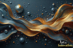 Metallic Fluids in Motion Wallpaper Backgrounds - HD Desktop Wallpaper Background 4k.