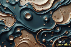 Metallic Fluids in Motion Wallpaper Backgrounds - HD Desktop Wallpaper Background 4k.