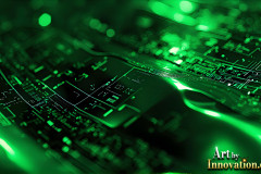Amazing Graphics Art Collection: Modern Technology Green & Black - HD Desktop Wallpaper & Backgrounds.