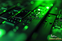 Amazing Graphics Art Collection: Modern Technology Green & Black - HD Desktop Wallpaper & Backgrounds.