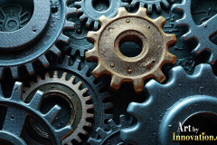 Amazing Graphics Art Collection: Modern Metallic Gears - HD Desktop Wallpaper & Backgrounds.