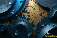 Amazing Graphics Art Collection: Modern Metallic Gears - HD Desktop Wallpaper & Backgrounds.