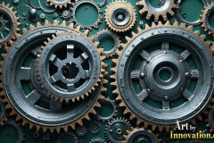 Amazing Graphics Art Collection: Modern Metallic Gears - HD Desktop Wallpaper & Backgrounds.