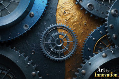 Amazing Graphics Art Collection: Modern Metallic Gears - HD Desktop Wallpaper & Backgrounds.