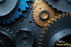 Amazing Graphics Art Collection: Modern Metallic Gears - HD Desktop Wallpaper & Backgrounds.