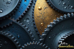 Amazing Graphics Art Collection: Modern Metallic Gears - HD Desktop Wallpaper & Backgrounds.