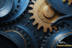 Amazing Graphics Art Collection: Modern Metallic Gears - HD Desktop Wallpaper & Backgrounds.