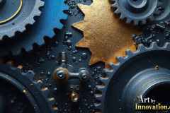 Amazing Graphics Art Collection: Modern Metallic Gears - HD Desktop Wallpaper & Backgrounds.