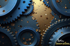 Amazing Graphics Art Collection: Modern Metallic Gears - HD Desktop Wallpaper & Backgrounds.