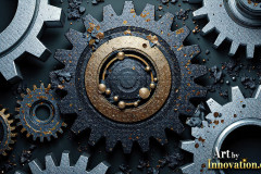 Amazing Graphics Art Collection: Modern Metallic Gears - HD Desktop Wallpaper & Backgrounds.