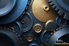 Amazing Graphics Art Collection: Modern Metallic Gears - HD Desktop Wallpaper & Backgrounds.