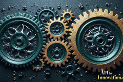 Amazing Graphics Art Collection: Modern Metallic Gears - HD Desktop Wallpaper & Backgrounds.