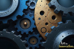 Amazing Graphics Art Collection: Modern Metallic Gears - HD Desktop Wallpaper & Backgrounds.