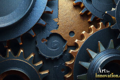 Amazing Graphics Art Collection: Modern Metallic Gears - HD Desktop Wallpaper & Backgrounds.