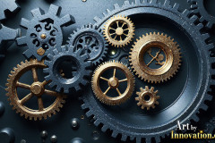 Amazing Graphics Art Collection: Modern Metallic Gears - HD Desktop Wallpaper & Backgrounds.