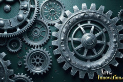 Amazing Graphics Art Collection: Modern Metallic Gears - HD Desktop Wallpaper & Backgrounds.