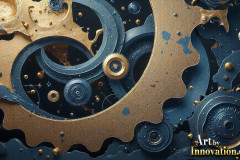 Amazing Graphics Art Collection: Modern Metallic Gears - HD Desktop Wallpaper & Backgrounds.