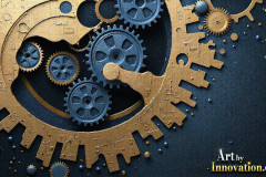 Amazing Graphics Art Collection: Modern Metallic Gears - HD Desktop Wallpaper & Backgrounds.