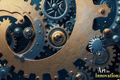 Amazing Graphics Art Collection: Modern Metallic Gears - HD Desktop Wallpaper & Backgrounds.