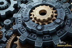 Amazing Graphics Art Collection: Modern Metallic Gears - HD Desktop Wallpaper & Backgrounds.