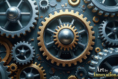 Amazing Graphics Art Collection: Modern Metallic Gears - HD Desktop Wallpaper & Backgrounds.