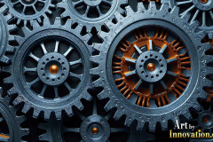 Amazing Graphics Art Collection: Modern Metallic Gears - HD Desktop Wallpaper & Backgrounds.