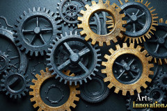 Amazing Graphics Art Collection: Modern Metallic Gears - HD Desktop Wallpaper & Backgrounds.