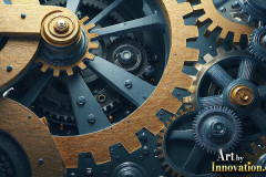 Amazing Graphics Art Collection: Modern Metallic Gears - HD Desktop Wallpaper & Backgrounds.