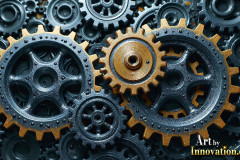 Amazing Graphics Art Collection: Modern Metallic Gears - HD Desktop Wallpaper & Backgrounds.